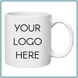 WHITE MUG WITH PRINT